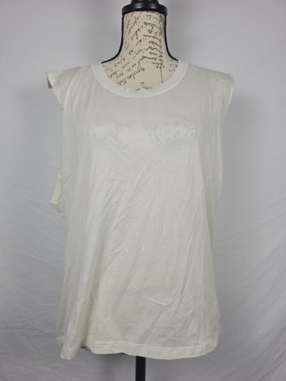 Classic Sleeveless Crewneck Tank Top - White